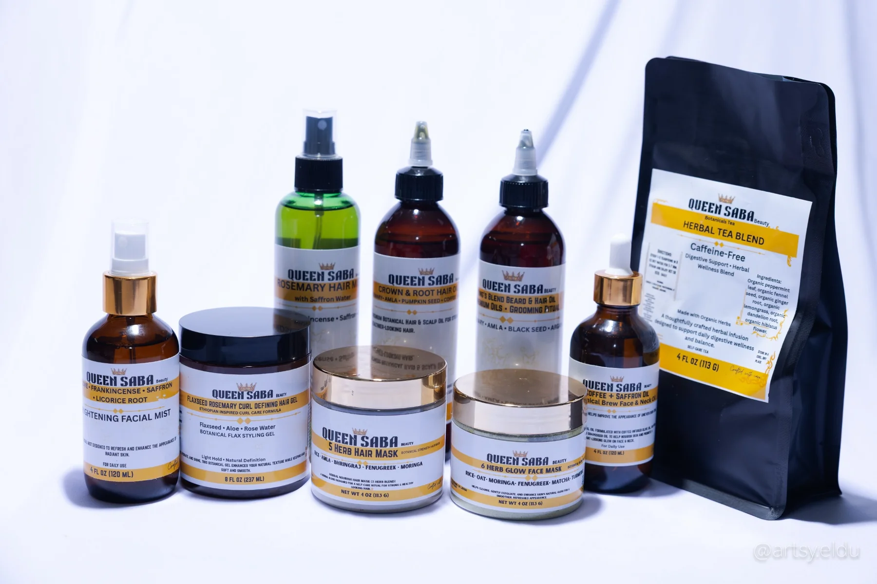 Queen Saba Beauty product collection